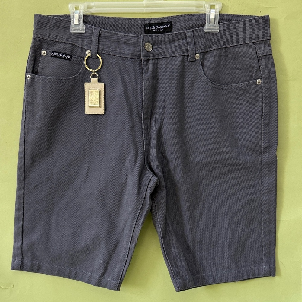 New Dolce & Gabbana Men's Dark Gray Jean Shorts